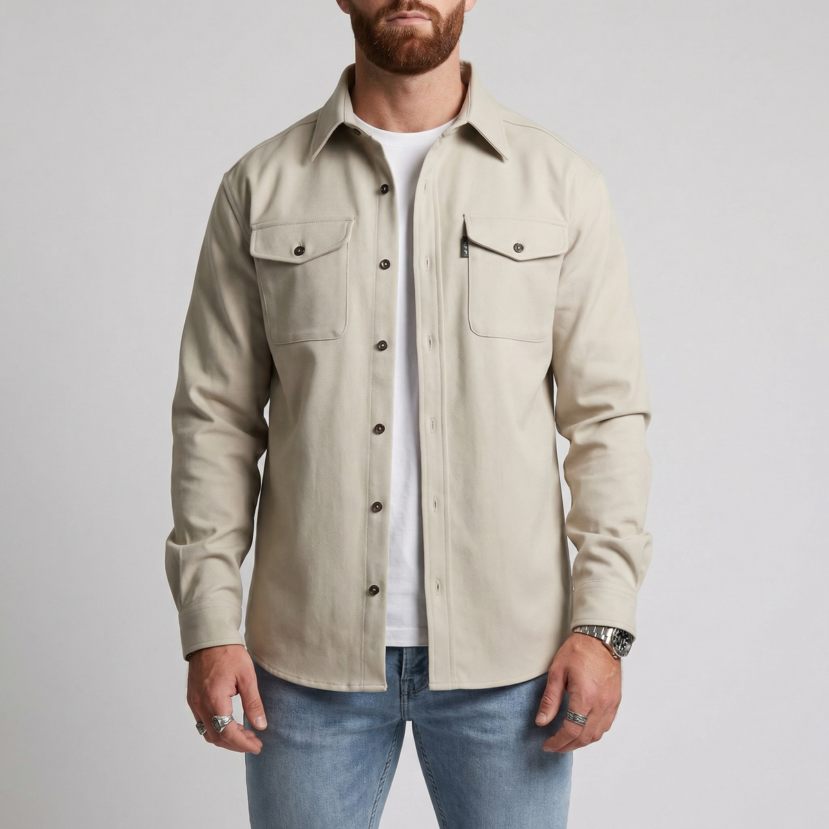 Barclay | Heavyweight Button Up Utility Overshirt Relaxed Fit