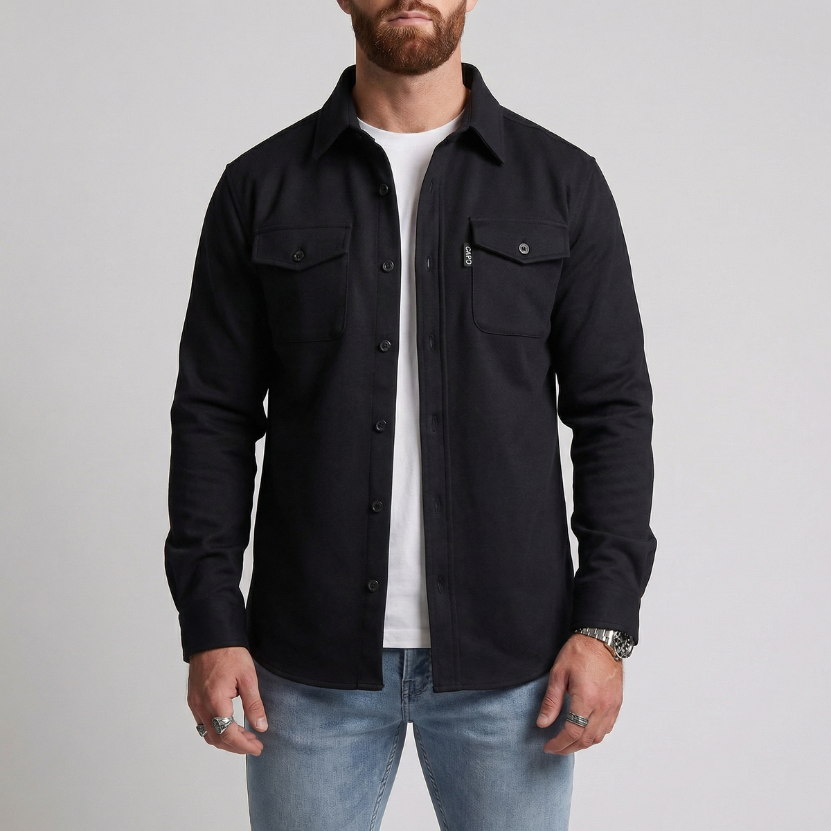 Barclay | Heavyweight Button Up Utility Overshirt Relaxed Fit