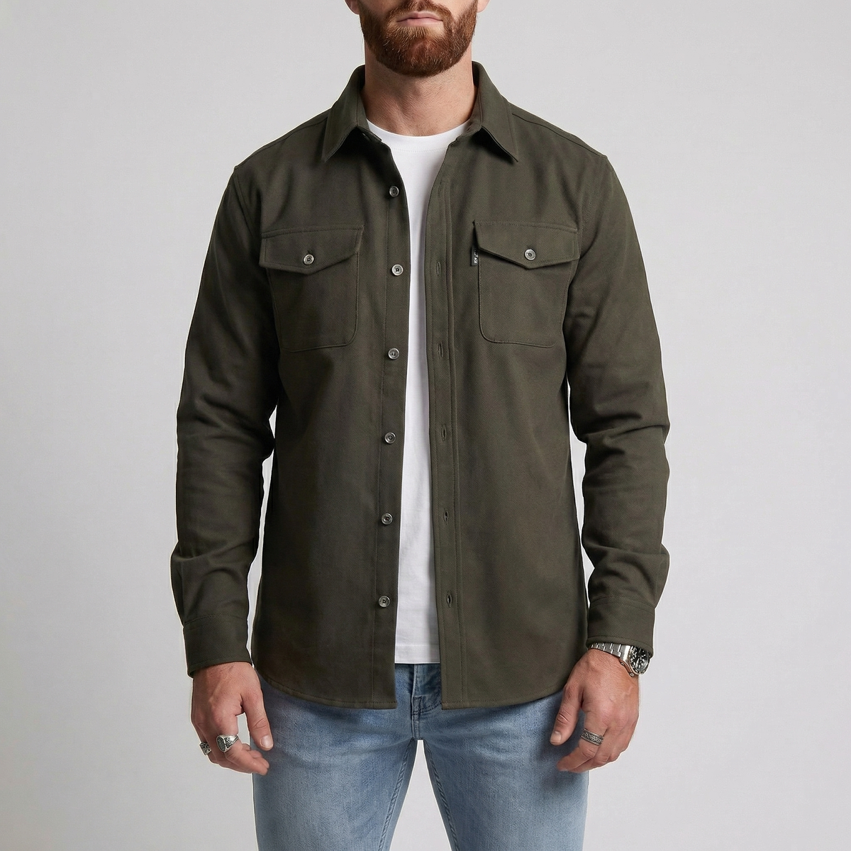 Barclay | Heavyweight Button Up Utility Overshirt Relaxed Fit