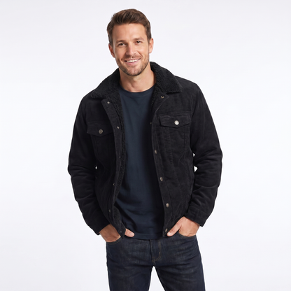 Luca Moretti | Men's Sherpa Lined Corduroy Jacket