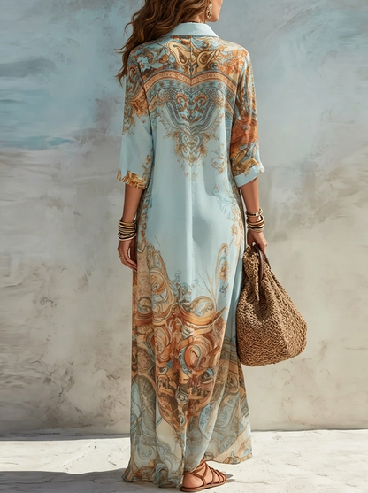 Gloria | Paisley Print Maxi Dress