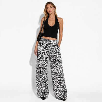 Lileas | Women's Leopard Print Palazzo Pants