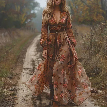 Slim Fit Warm Winter Maxi Dress