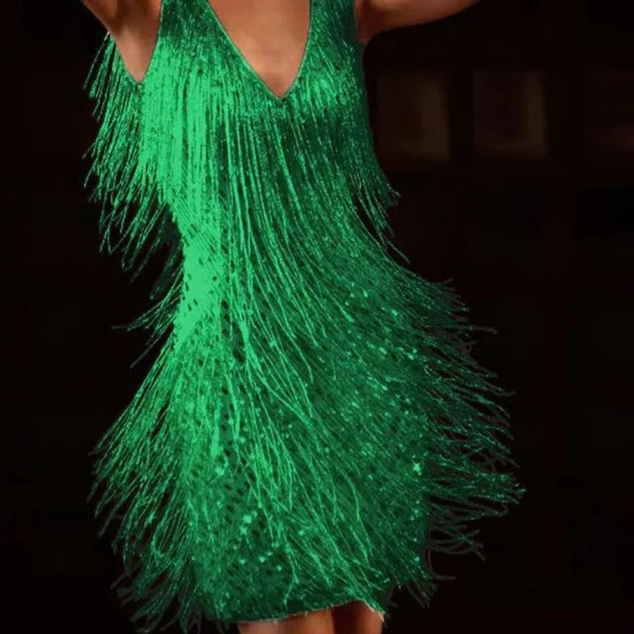 Stylish Fringe Hem Cocktail Party Dress