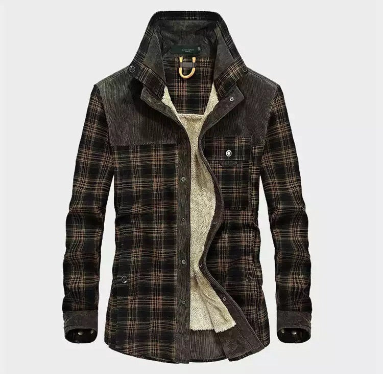 Malcolm | Men's Sherpa Lined Plaid Shirt Jacket