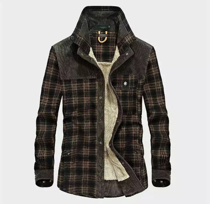 Malcolm | Men's Sherpa Lined Plaid Shirt Jacket