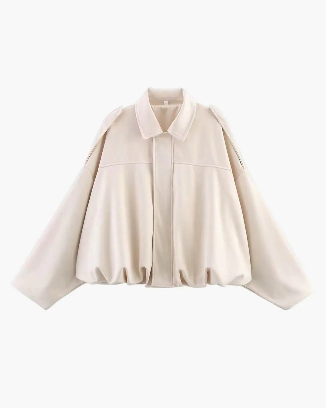 Mabel | Women's Collared Faux Suede Bomber Jacket