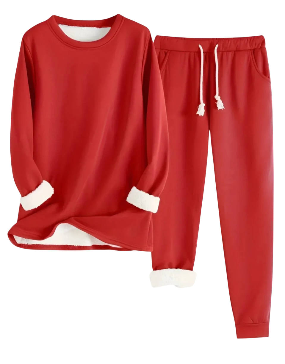 Women's Cosy Fleece Lined Winter Sweatsuit Set