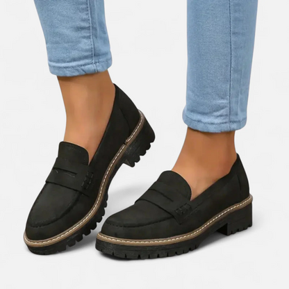 Noemie | Women's Round Toe Stitched Slip-On Loafers