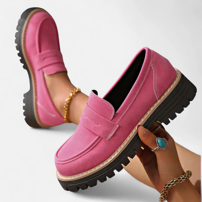 Noemie | Women's Round Toe Stitched Slip-On Loafers