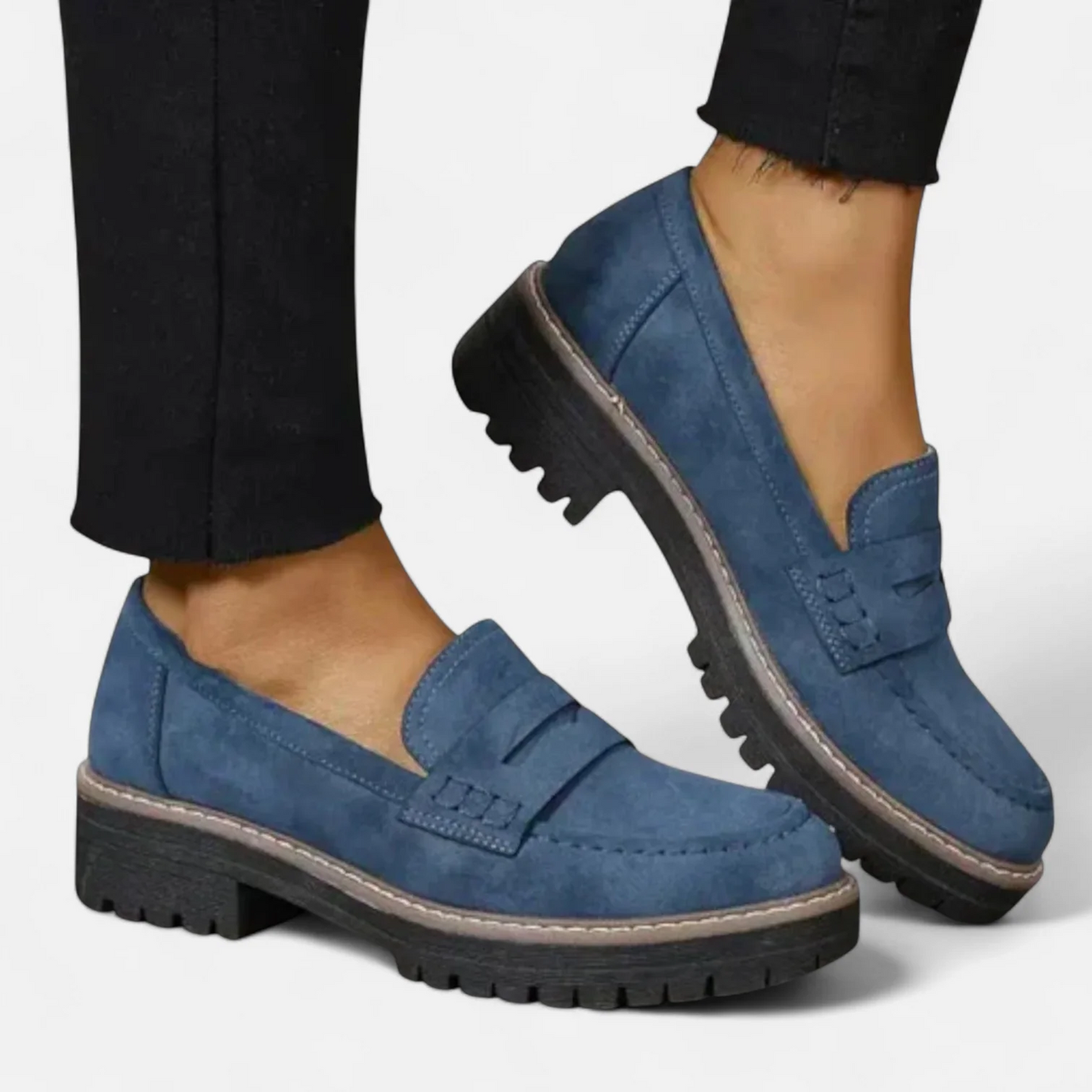 Noemie | Women's Round Toe Stitched Slip-On Loafers