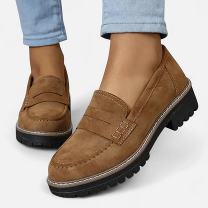 Noemie | Women's Round Toe Stitched Slip-On Loafers