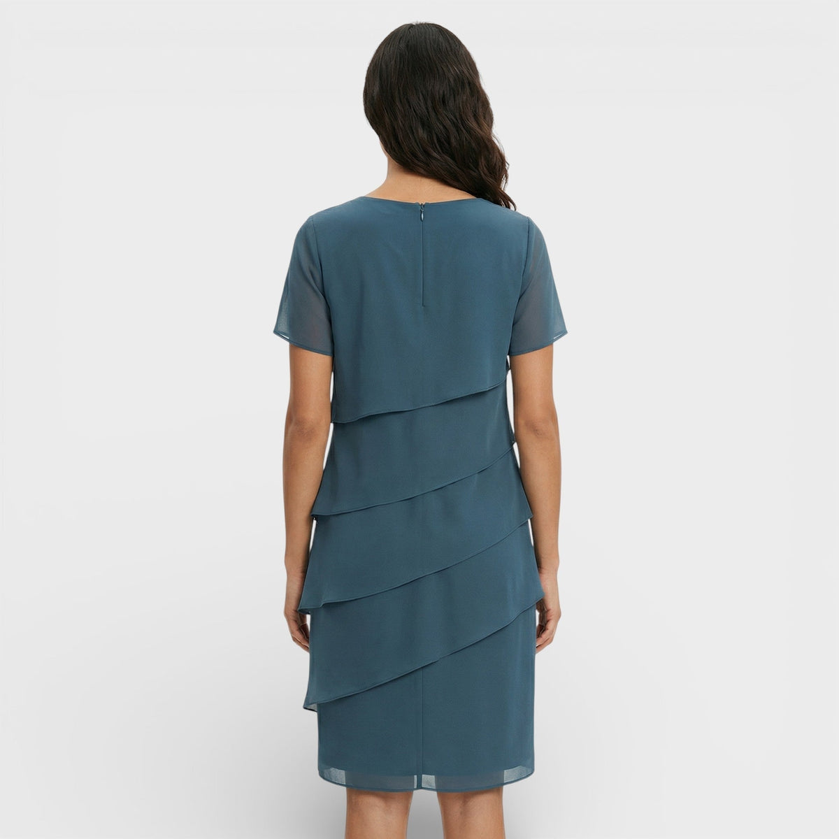 Roma | Women's Ruffled Layered Cotton Blend Midi Dress