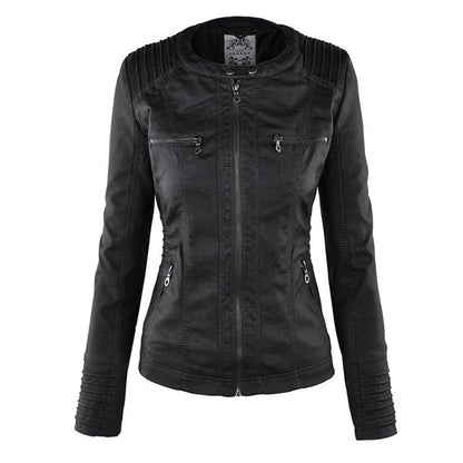 Eileen | Women's Hooded Slim Fit Biker Jacket