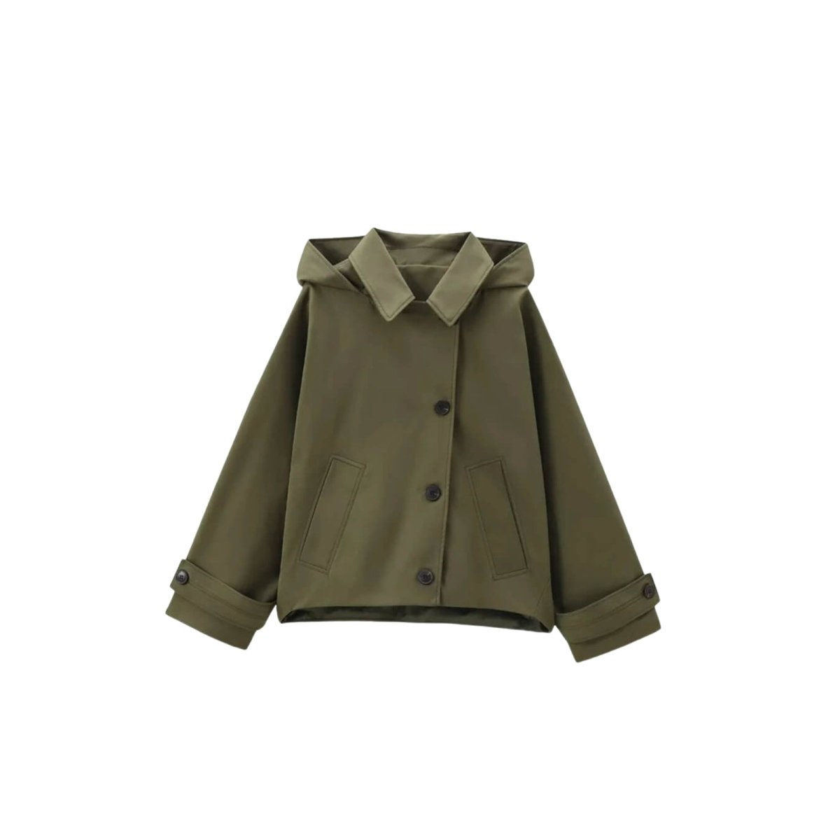 Seeley | Oversized Belted Twill Blazer Jacket
