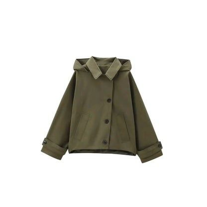 Seeley | Oversized Belted Twill Blazer Jacket