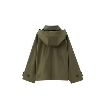 Seeley | Oversized Belted Twill Blazer Jacket