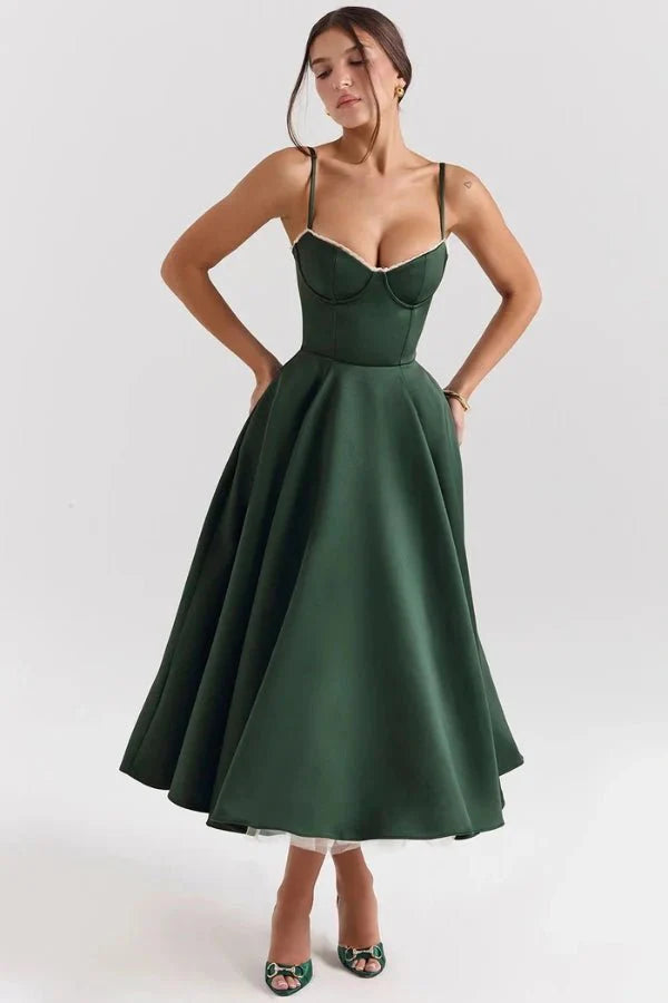 Ayet | Shimmering Satin Formal Maxi Dress