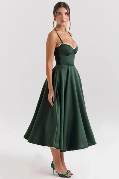 Ayet | Shimmering Satin Formal Maxi Dress