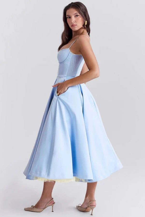 Ayet | Shimmering Satin Formal Maxi Dress