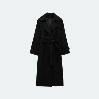 Andie | Structured Italian Suede Trench Coat