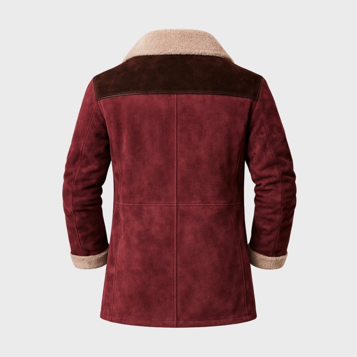 Griffin | Suede Look Shearling Lined Coat Structured Fit
