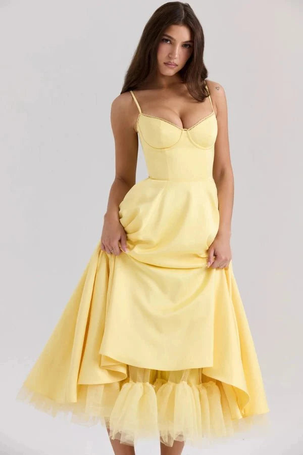 Ayet | Shimmering Satin Formal Maxi Dress