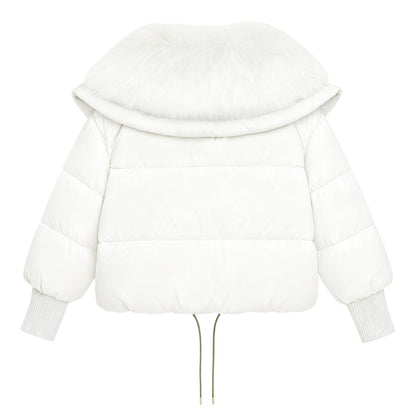 Noosa | Oversized Duck Down Puffer Coat with Fur Collar