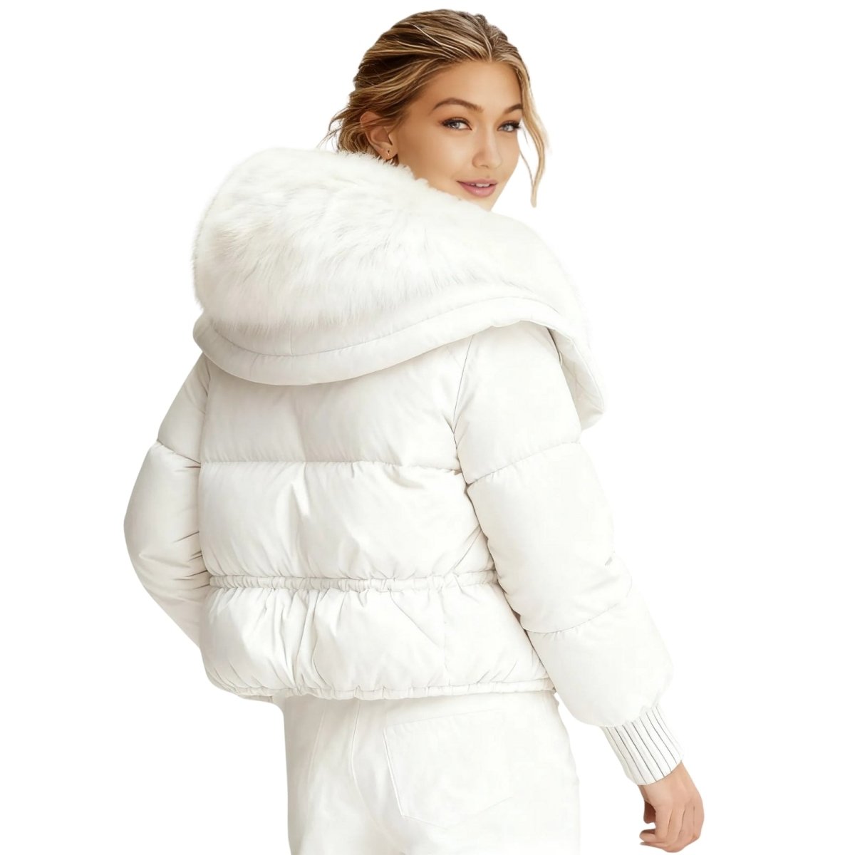 Noosa | Oversized Duck Down Puffer Coat with Fur Collar