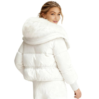 Noosa | Oversized Duck Down Puffer Coat with Fur Collar