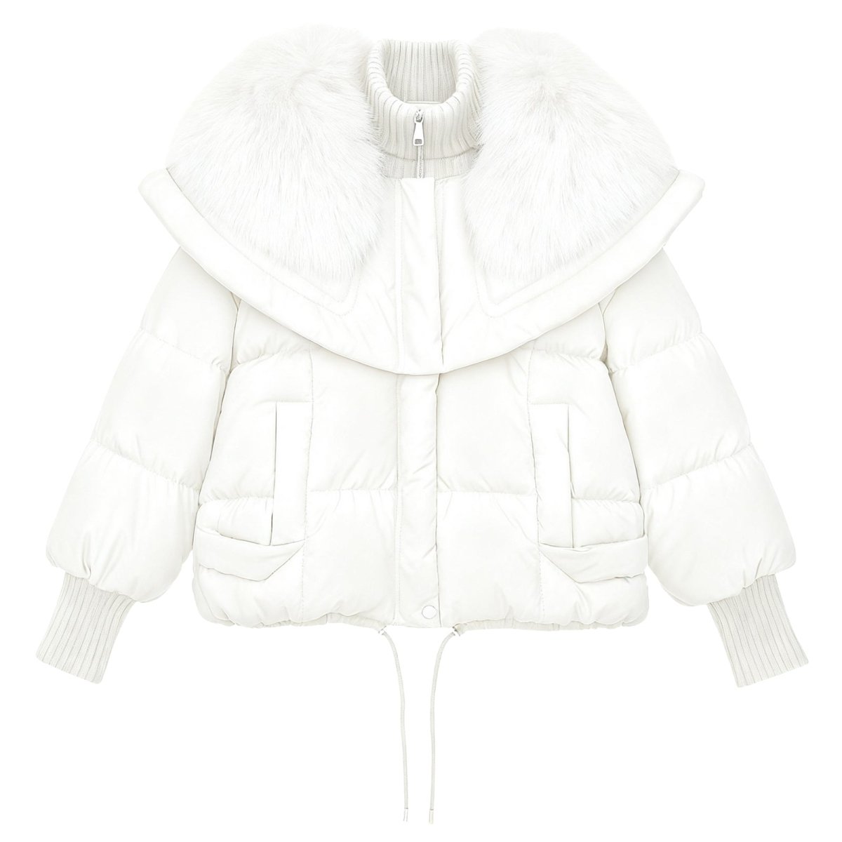 Noosa | Oversized Duck Down Puffer Coat with Fur Collar