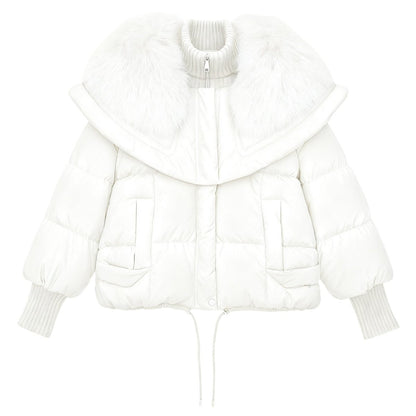 Noosa | Oversized Duck Down Puffer Coat with Fur Collar