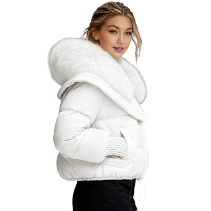 Noosa | Oversized Duck Down Puffer Coat with Fur Collar