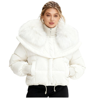 Noosa | Oversized Duck Down Puffer Coat with Fur Collar