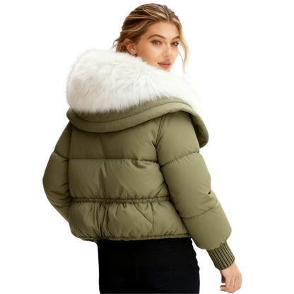 Noosa | Oversized Duck Down Puffer Coat with Fur Collar
