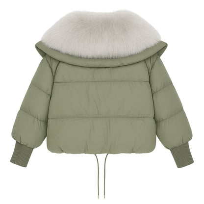 Noosa | Oversized Duck Down Puffer Coat with Fur Collar