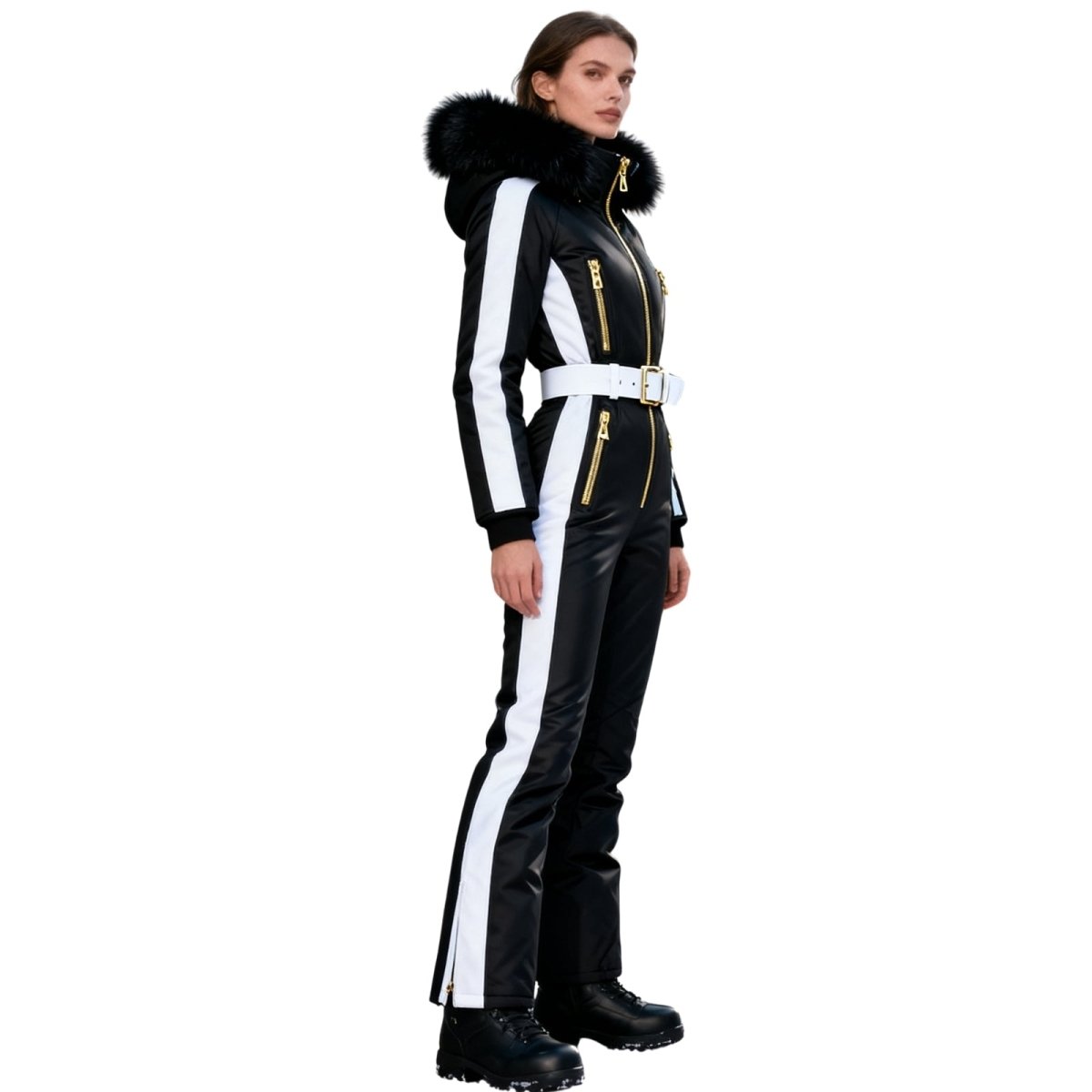 Darcy | Alpine Glamour Ski Monosuit – Black