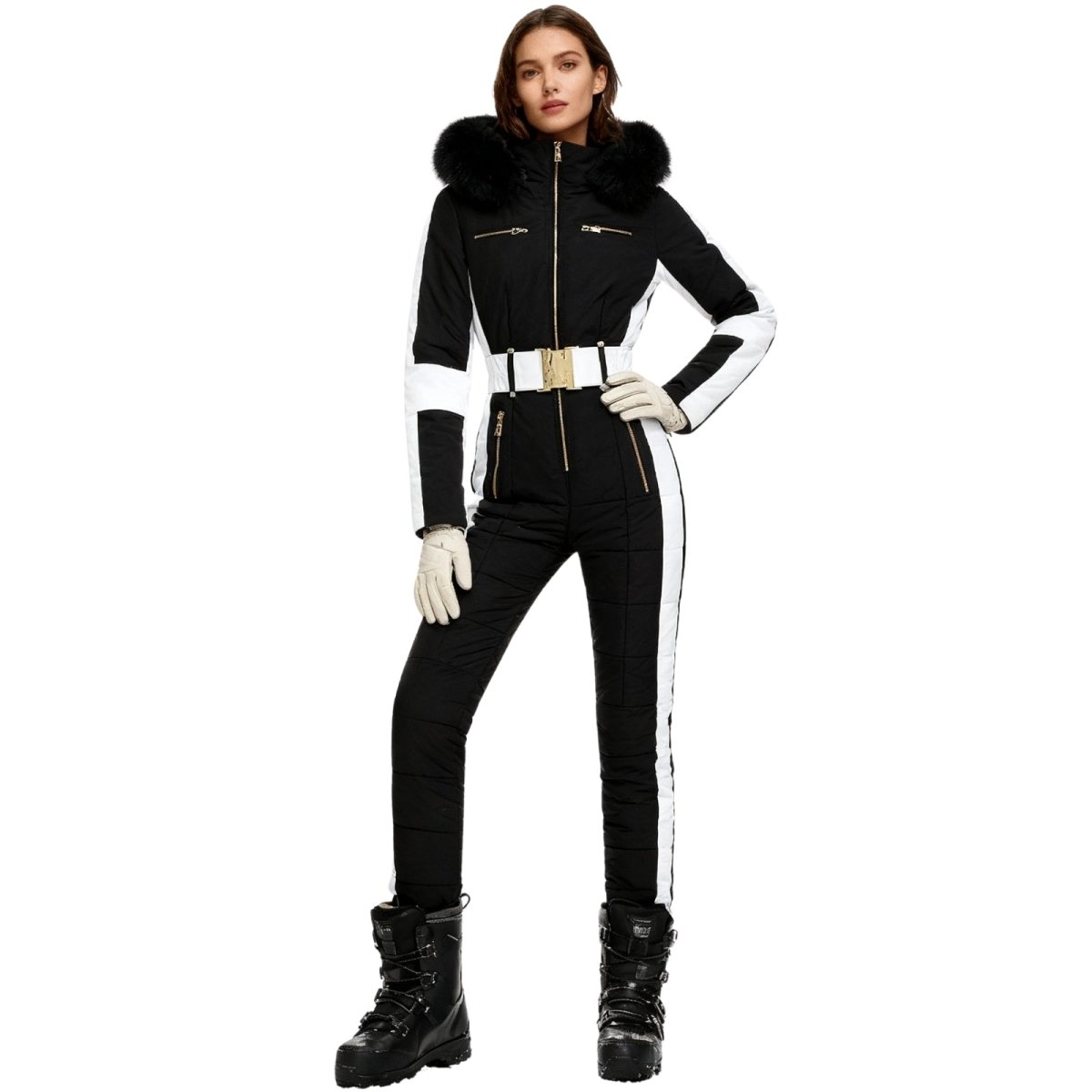 Darcy | Alpine Glamour Ski Monosuit – Black