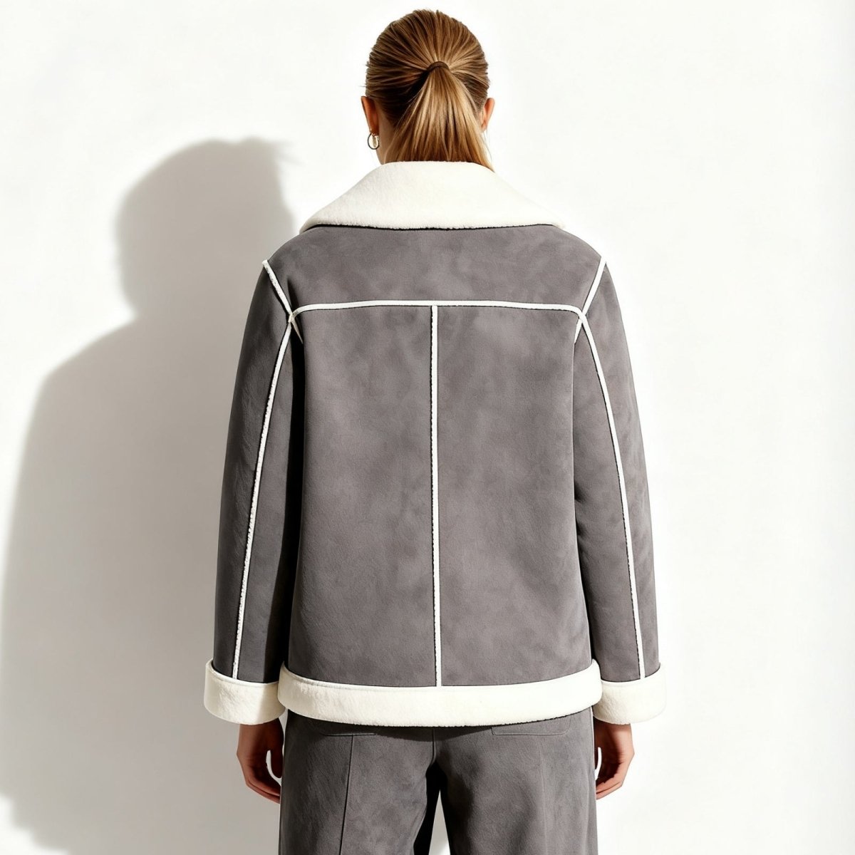 Esmeralda | Women's Shearling Style Aviator Jacket