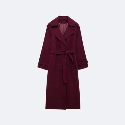 Andie | Structured Italian Suede Trench Coat