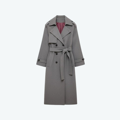 Andie | Structured Italian Suede Trench Coat