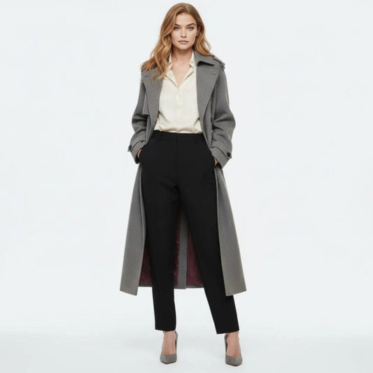 Andie | Structured Italian Suede Trench Coat