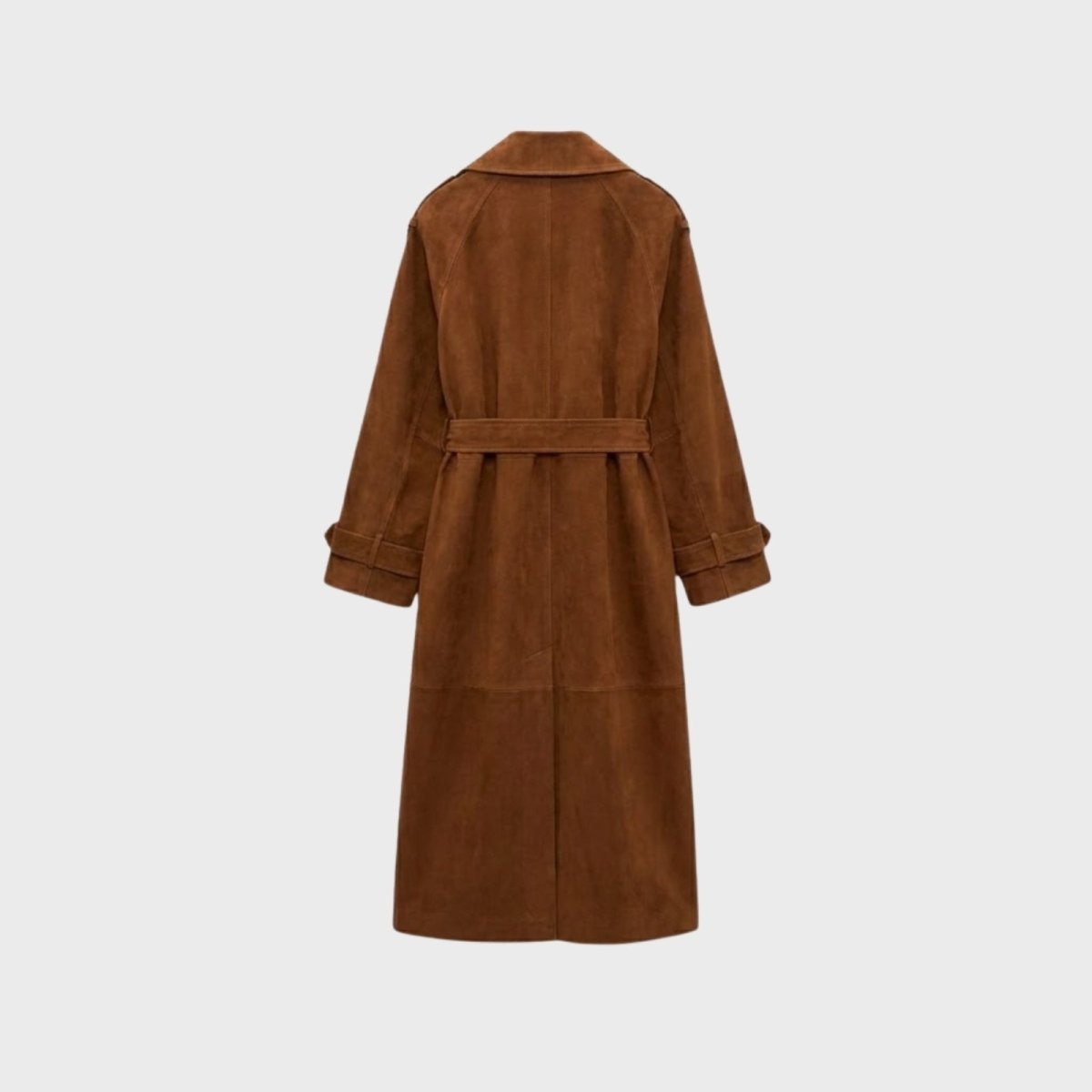 Andie | Structured Italian Suede Trench Coat