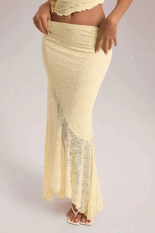 Bettylia | Women's Lace Two Piece Skirt Set