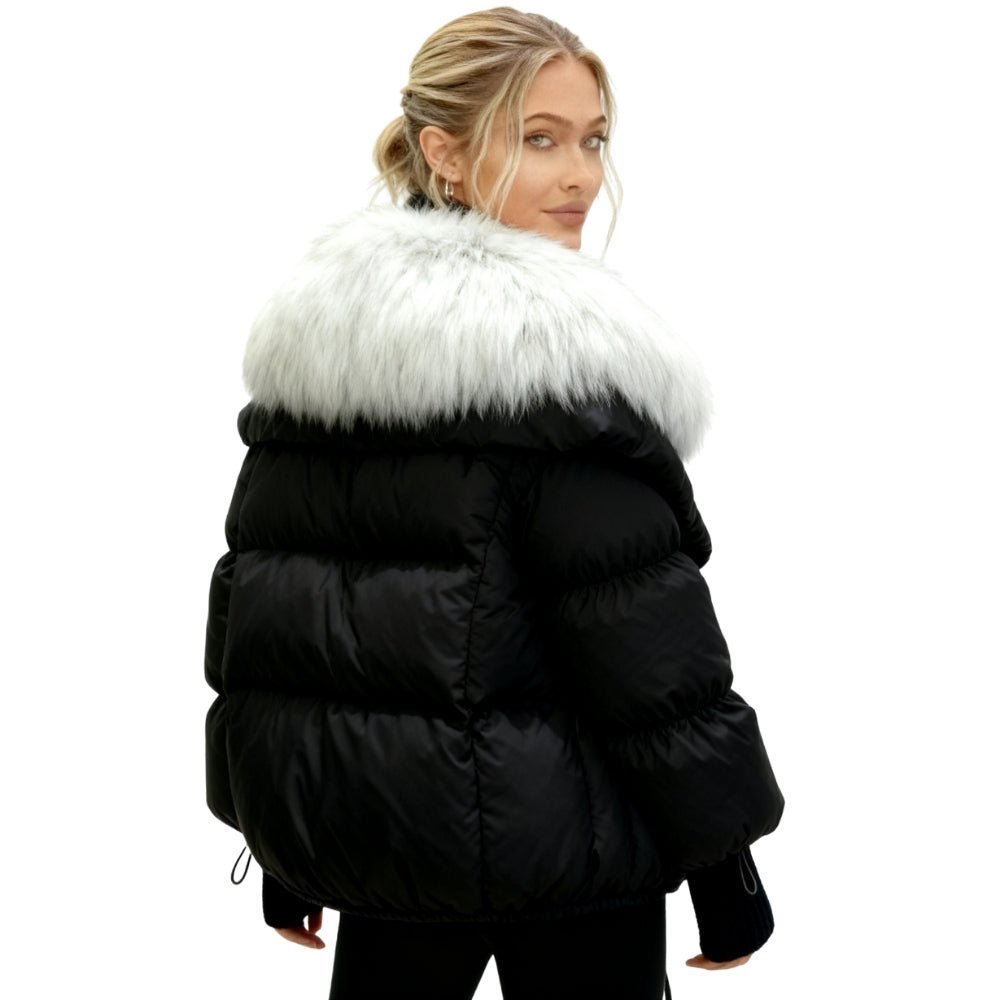 Noosa | Oversized Duck Down Puffer Coat with Fur Collar