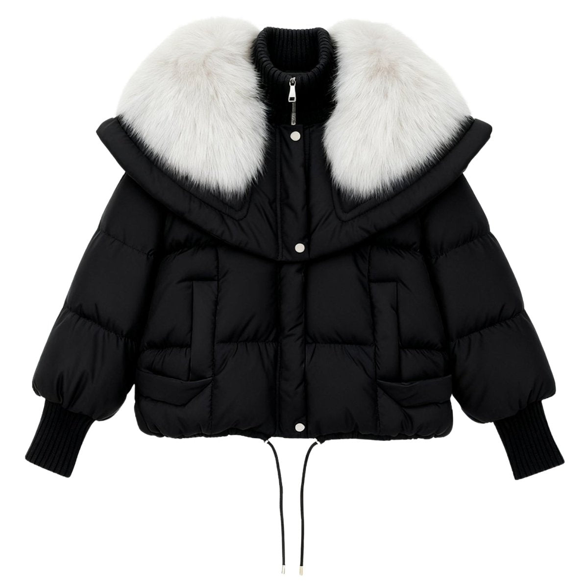 Noosa | Oversized Duck Down Puffer Coat with Fur Collar