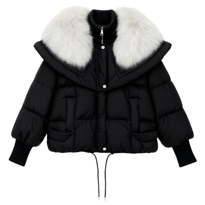 Noosa | Oversized Duck Down Puffer Coat with Fur Collar