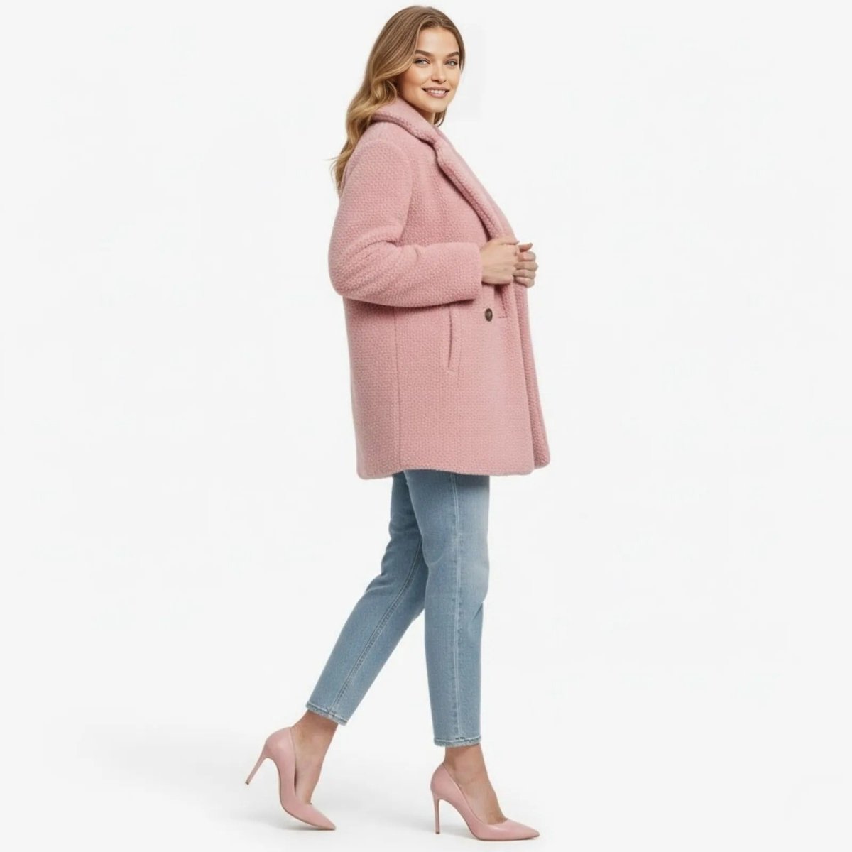 Brielle | Plush Bouclé Structured Wool Coat