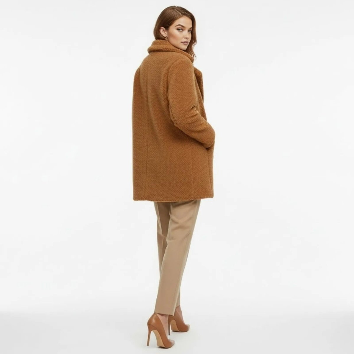 Brielle | Plush Bouclé Structured Wool Coat