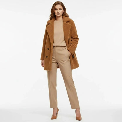 Brielle | Plush Bouclé Structured Wool Coat